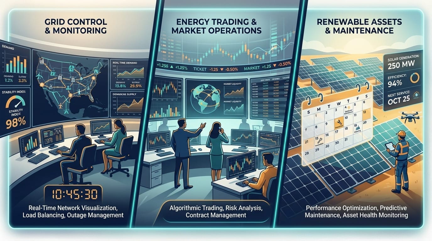 Visual timeline representation of solar forecasting horizons from 15-minute to 14-day predictions with data visualization
